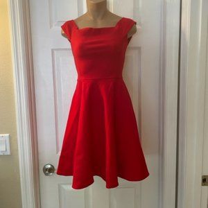 XXI Off Shoulder Lipstick Red Evening Dress S Small